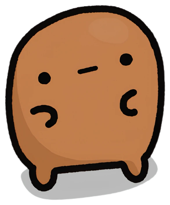 Tato, a plain round potato-shaped creature with a deadpan expression