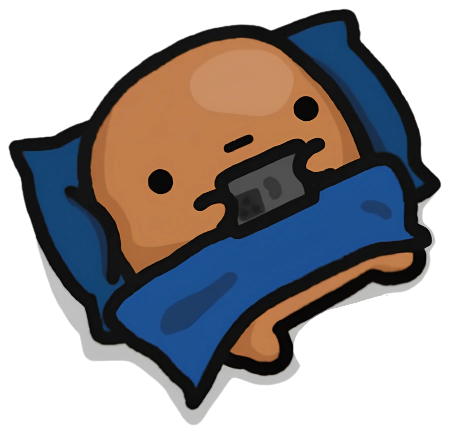 Tato asleep between two pillows with a pacifier